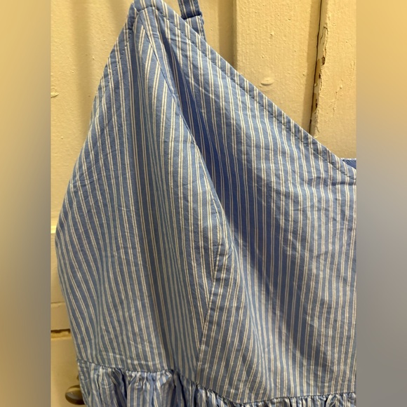 NWT Old Navy XXL Light Blue/White Striped Cotton Midi Dress - Picture 7 of 10